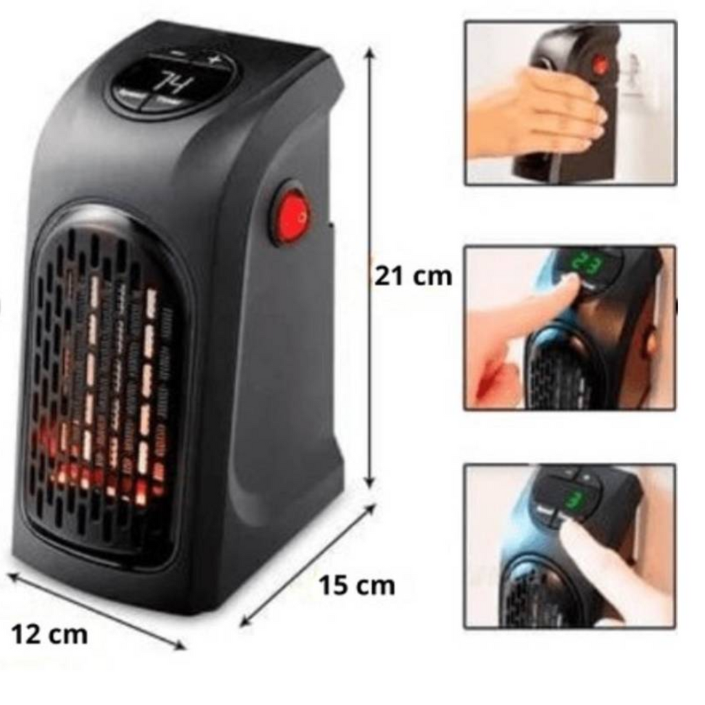 Mini Calefactor Portátil 400W | Calor Instantáneo para Hogar y Oficina
